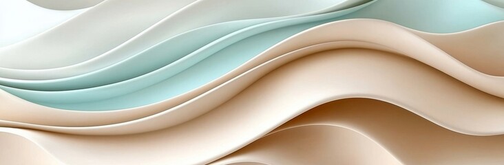 Wall Mural - elegant abstract waves illustration in dark gray, teal blue, and light slate gray with inconspicuous