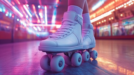 Roller Skating Under Neon Lights