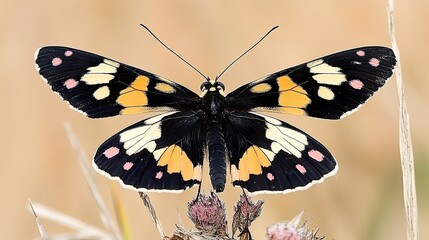 Wall Mural - Close-up of a Colorful Butterfly with Delicate Wings