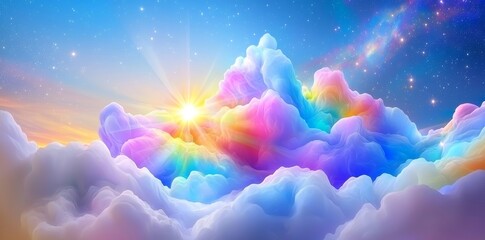 Wall Mural - a golden galaxy cloud nebula as seen on the night sky. cosmos science astronomy. wallpaper with a su