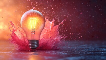 Poster - Light Bulb Splash