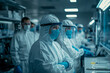 © Outsiderzone - High Definition Realistic Photos of Semiconductor Laboratory Researchers in Technology Research Room