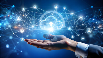 The Global network connections technology innovation science Communication
