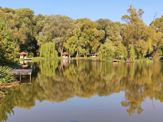 Provincial shores of picturesque autumn