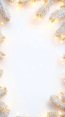 Wall Mural - christmas new year poster and banner greeting card, xmas border frame. christmas background flat lay