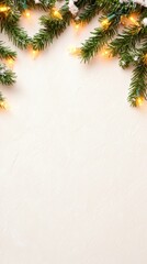 Wall Mural - christmas new year poster and banner greeting card, xmas border frame. christmas background flat lay