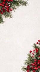 Wall Mural - christmas new year poster and banner greeting card, xmas border frame. christmas background flat lay