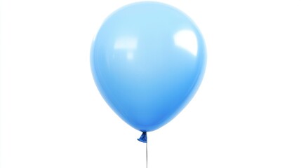 Sticker -   A blue balloon is floating in the air with two strings attached to it, one at each end