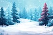 © MUdaylah - Beautiful winter landscape with snow covered trees.Christmas background with generative ai