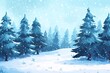 © MUdaylah - Beautiful winter landscape with snow covered trees.Christmas background with generative ai