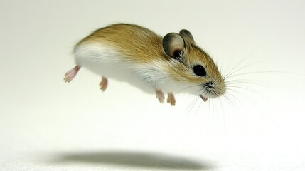 Poster - Adorable Mouse Jumping in Mid-Air