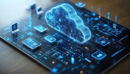 Wall Mural - Cloud Computing & Data Storage