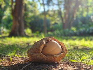 Wall Mural - Close Up of a Seed Pod in a Forest Setting