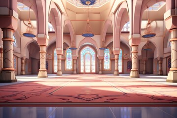 Poster - Mosque interior architecture building spirituality.