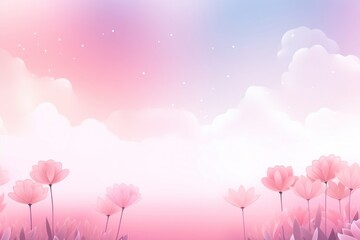 Wall Mural - Flower and cloud flower backgrounds abstract.