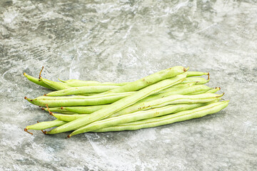 Canvas Print - Raw fresh young green bean