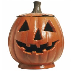 Sticker - Spooky carved Halloween pumpkin decoration