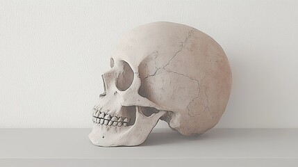 Wall Mural - Human Skull: A Study of Anatomy and Form