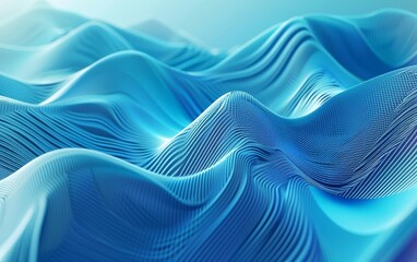 Canvas Print - abstract visuals for rfid software in blue and turqoise 