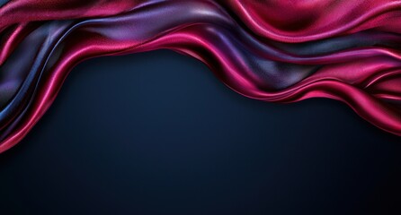 Sticker - Vibrant Satin Fabric Waves