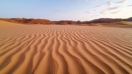 Sticker - Vast desert landscape with rippling sand dunes