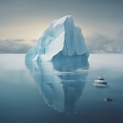 Canvas Print - iceberg illustration background