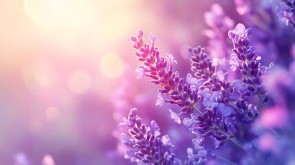 Poster - Lavender Blossoms in Sunlight