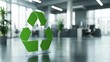 © JH45 - Sustainability and Recycling Symbol in Modern Office Environment