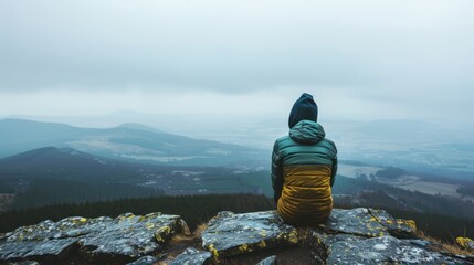 Poster - Contemplating Nature from a Mountain Viewpoint