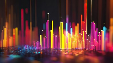 Wall Mural - Colorful Abstract Data Visualization Background