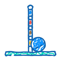 peg out croquet game doodle icon sketch vector. peg out croquet game sign. isolated symbol illustration