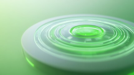 Wall Mural - a green circle with a white background