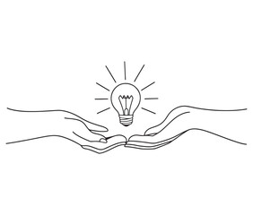 Hand holding light bulb Business idea Silhouette Vector, Idea bulb, Bulb and hand vector