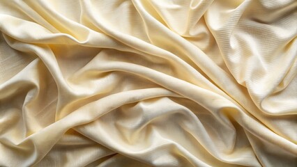 Canvas Print - Textured wrinkled ivory fabric with visible folds , fabric, ivory, textured, wrinkled, folds, texture, pattern, background