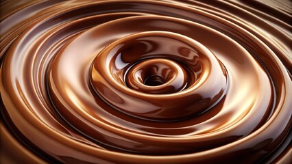 Canvas Print - Chocolate swirl in a liquid form , creamy, decadent, indulgent, sweet, dessert, delicious, tempting, smooth, glossy