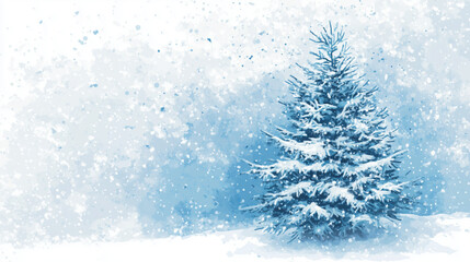 Wall Mural - Christmas tree wallpaper background