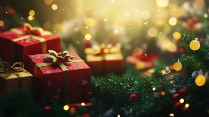 Poster - Christmas gift wallpaper background