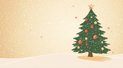 Wall Mural - Christmas tree wallpaper background