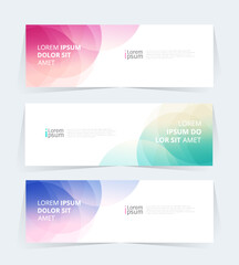 Geometric banner design with Vector presentation template.