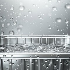 Close-up of Water Droplets Falling on a Metal Rack