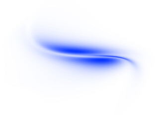 Fototapete - Abstract blue gradient wave on transparent background. Dynamic blue gradient shape design element.