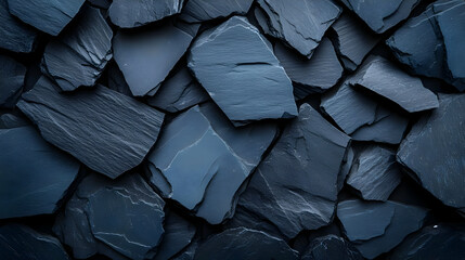 Wall Mural - Dark Grey Slate Stone Texture Background: Abstract, Natural, and Decorative