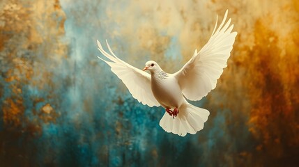 Wall Mural - A symbolic image of a dove representing peace and Mahatma Gandhi's principles