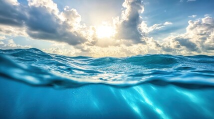 Ocean horizon with the sky blending into the water.