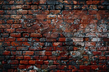 old red brick wall texture background