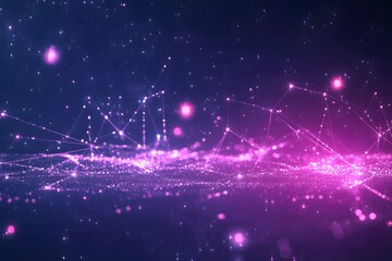 Wall Mural - Abstract Purple and Pink Glitter Background with Bokeh Lights