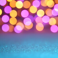 Vibrant bokeh lights creating a festive atmosphere