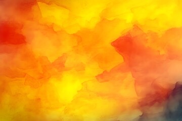 Wall Mural - Abstract Watercolor Background in Yellow and Orange Hues