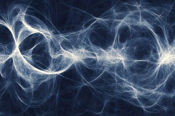 Poster - Abstract Blue and White Swirling Lines Texture Background