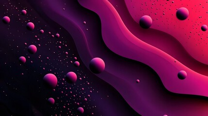 Poster - Abstract Purple and Pink Oil Drops Background